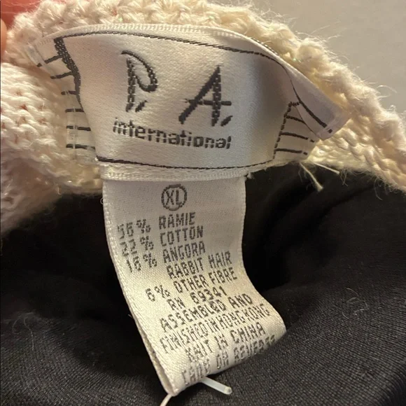 Vintage NWT P.A. international Ivory Sequin Embellished angora sweater XL 42” - Picture 3 of 12